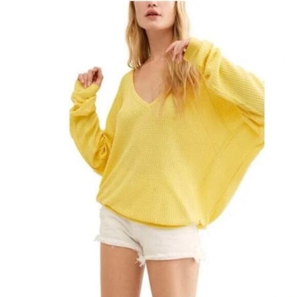 We The Free Tops - We The Free Santa Clara Thermal Top - Yellow - Size M